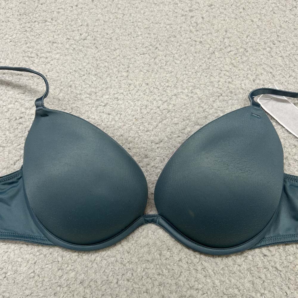 PINK Bra 34B Push Up Bra Wear Everywhere Super Push Up Green Victoria's Secret